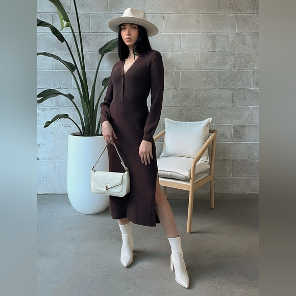 Gentle Fawn Penny Sweater Dress Espresso Medium BNWT - Picture 8 of 11